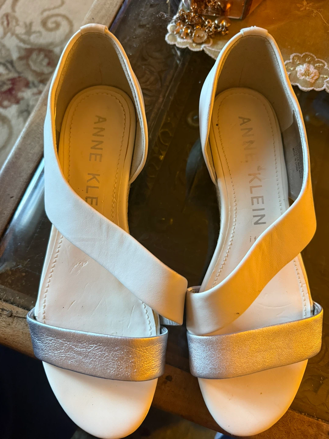 Anne Klein Wedge Heel Sandals - Size 7.5