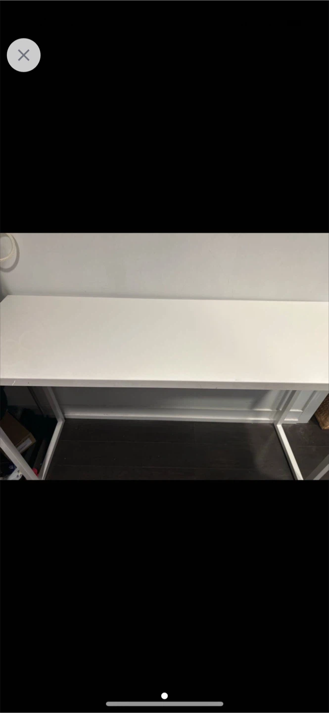 white table 118*40*80cm
