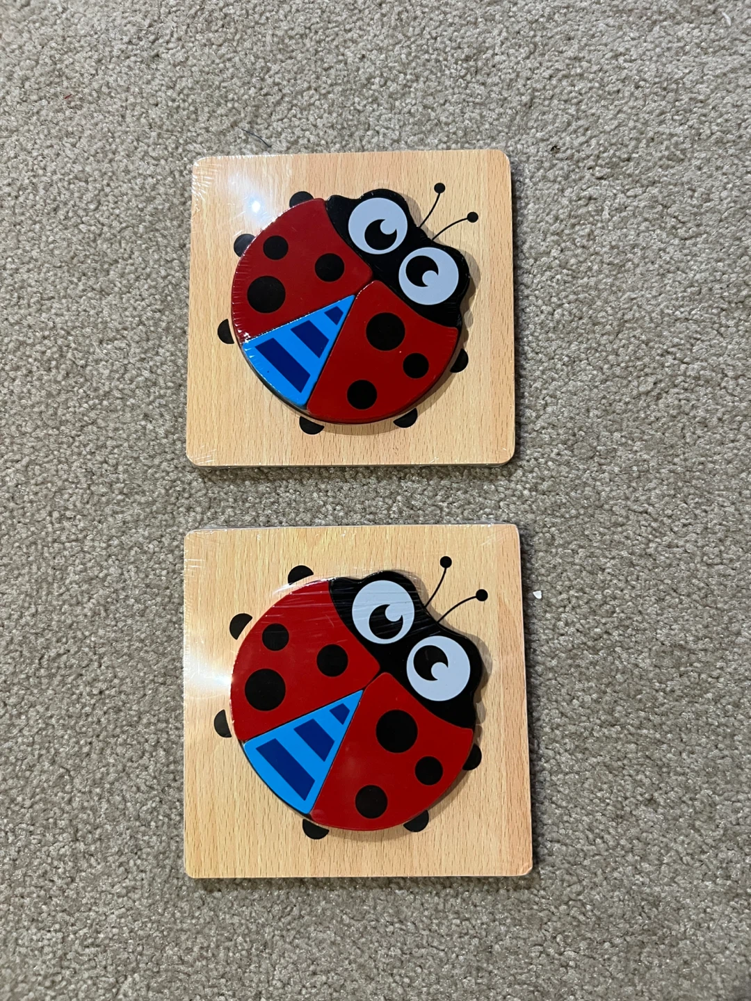 Ladybug Wooden Puzzle - Set of 2