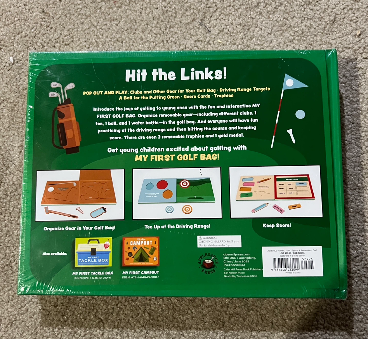 My First Golf Bag - Pop Out and Play Book - NEW! - photo 2