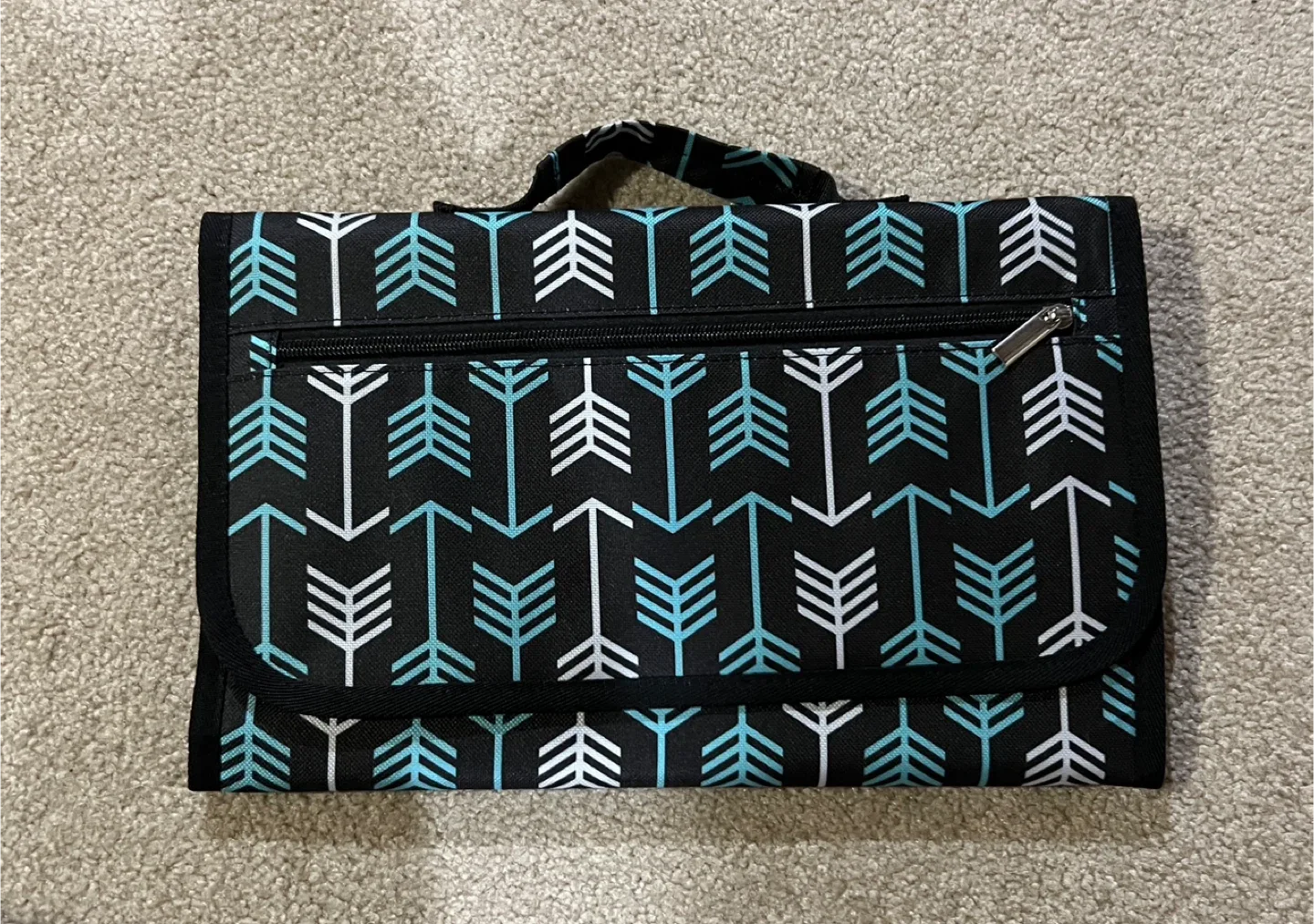 Portable Baby Changing Pad - Black/Teal image indicator(2)