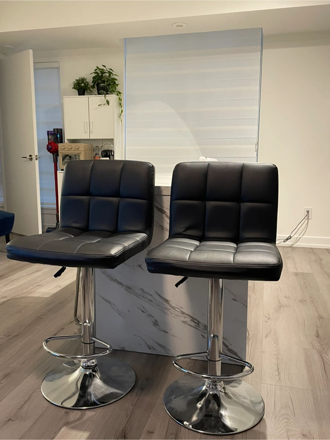 Set of Two Black Bar Stools