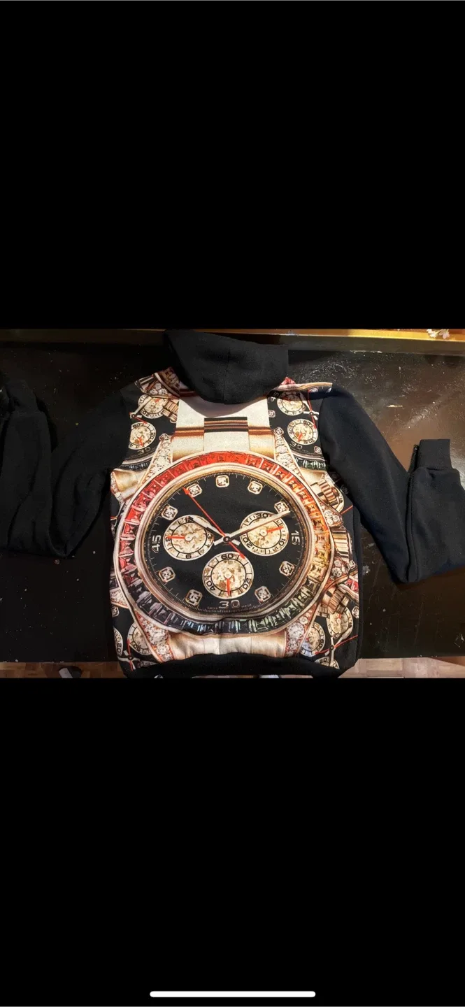 Clock Print Hoodie