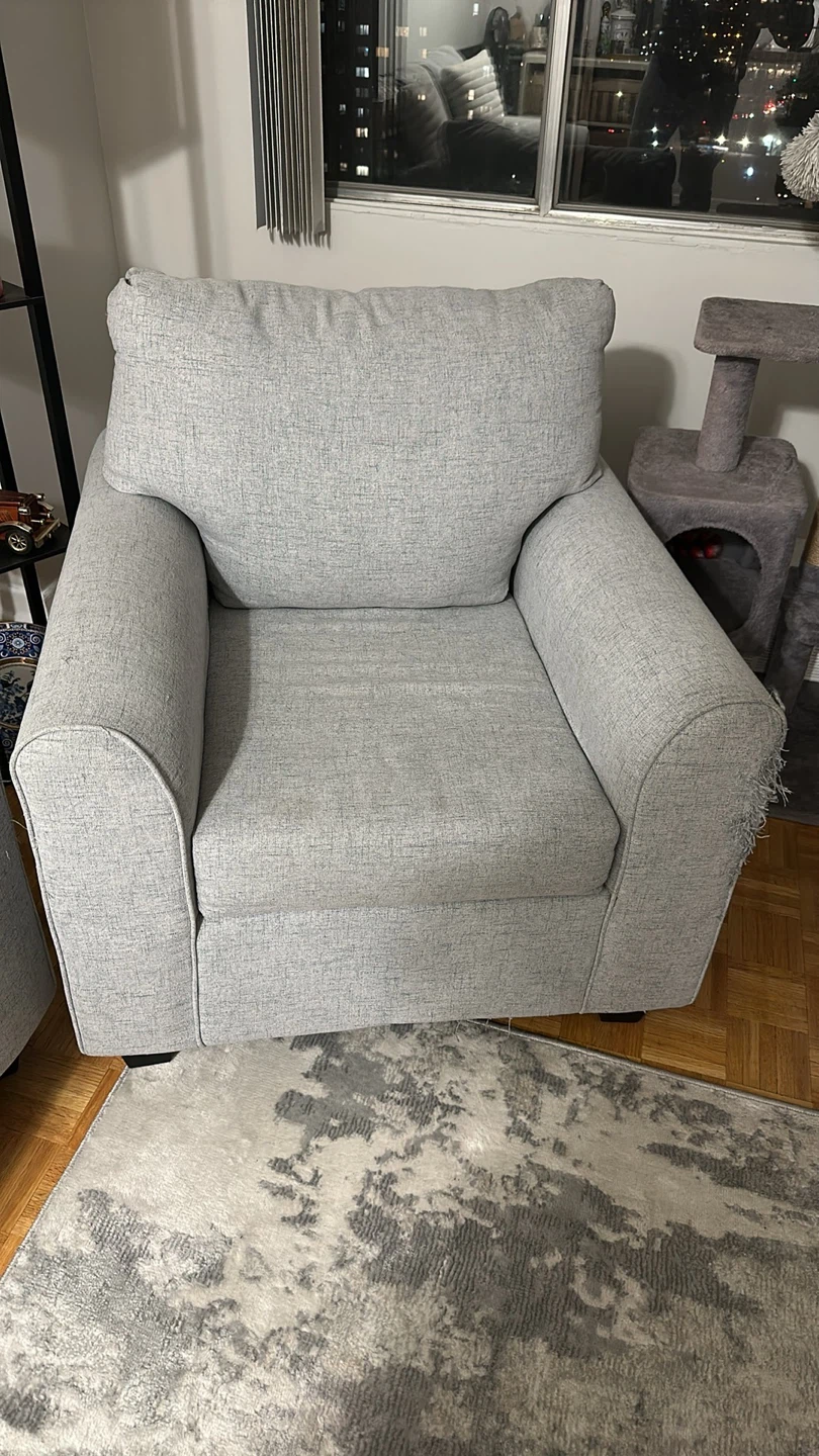 Grey Armchair & Sofa Set - photo 2
