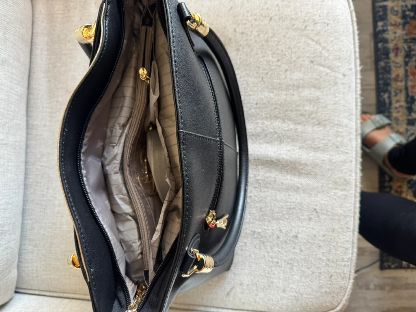 FOXLOVER Black & Gold Tote Bag - photo 3
