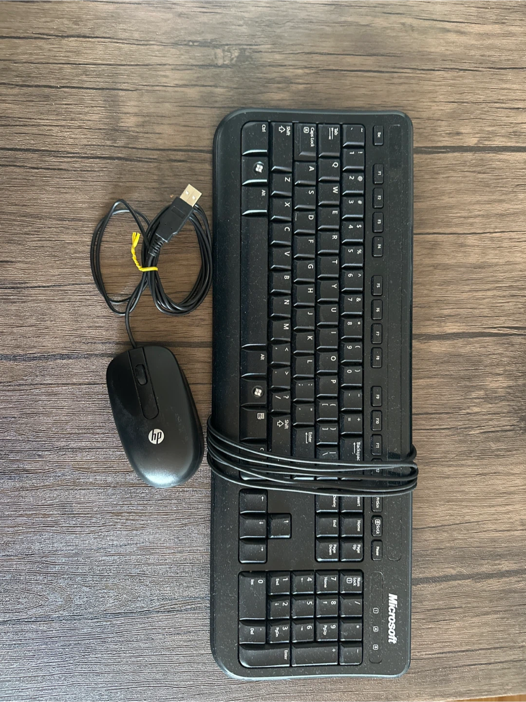 Microsoft Keyboard and HP Mouse Set
