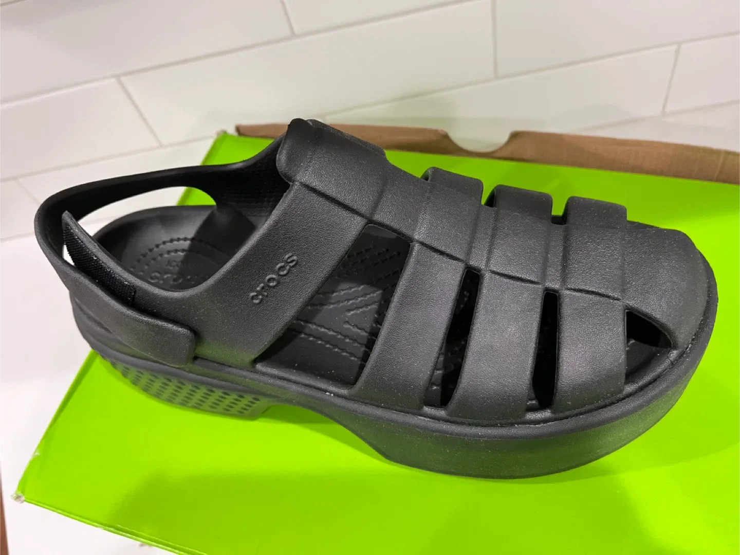 Crocs Black Platform Fisherman Sandal image indicator(2)