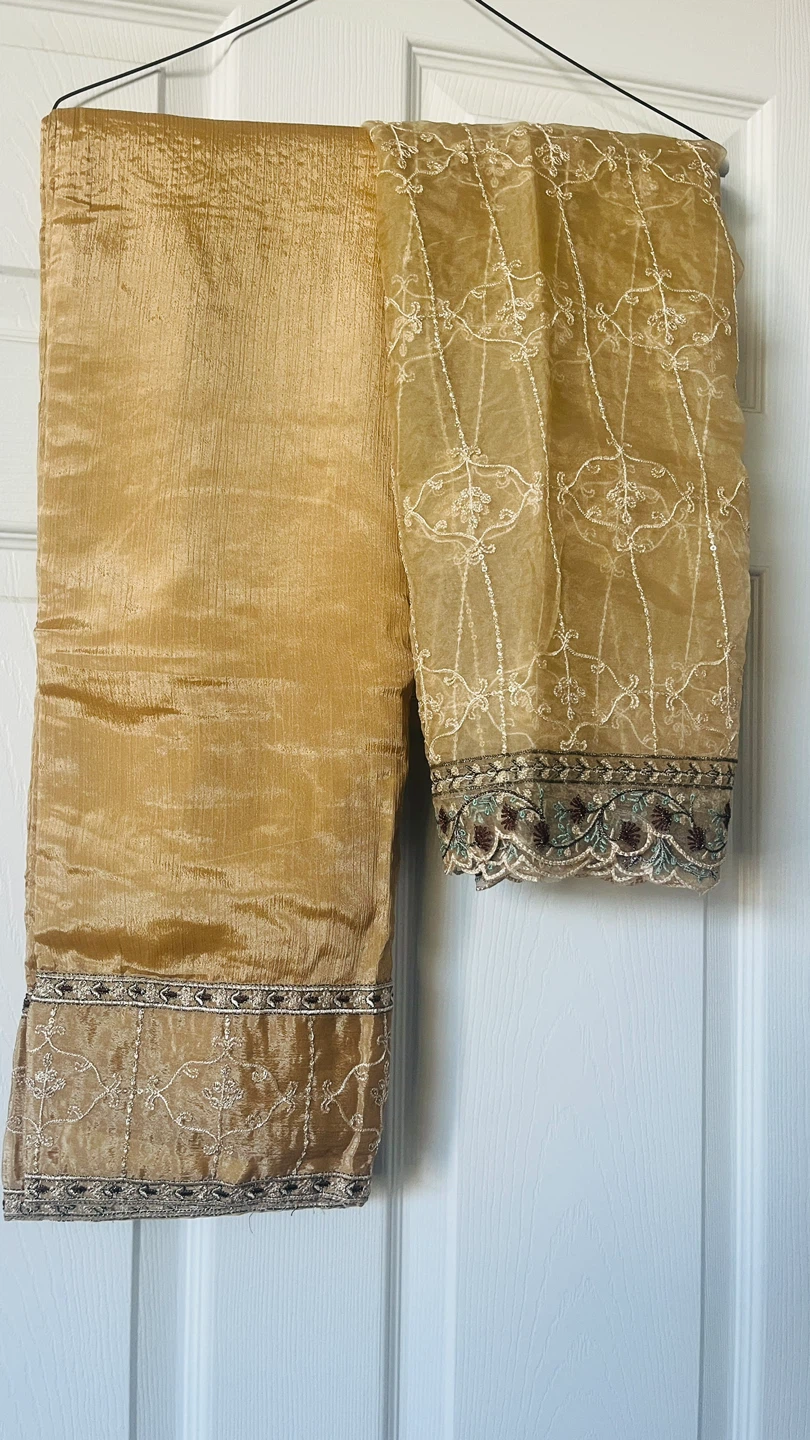 Gold Embroidered Salwar Kameez Suit - photo 3