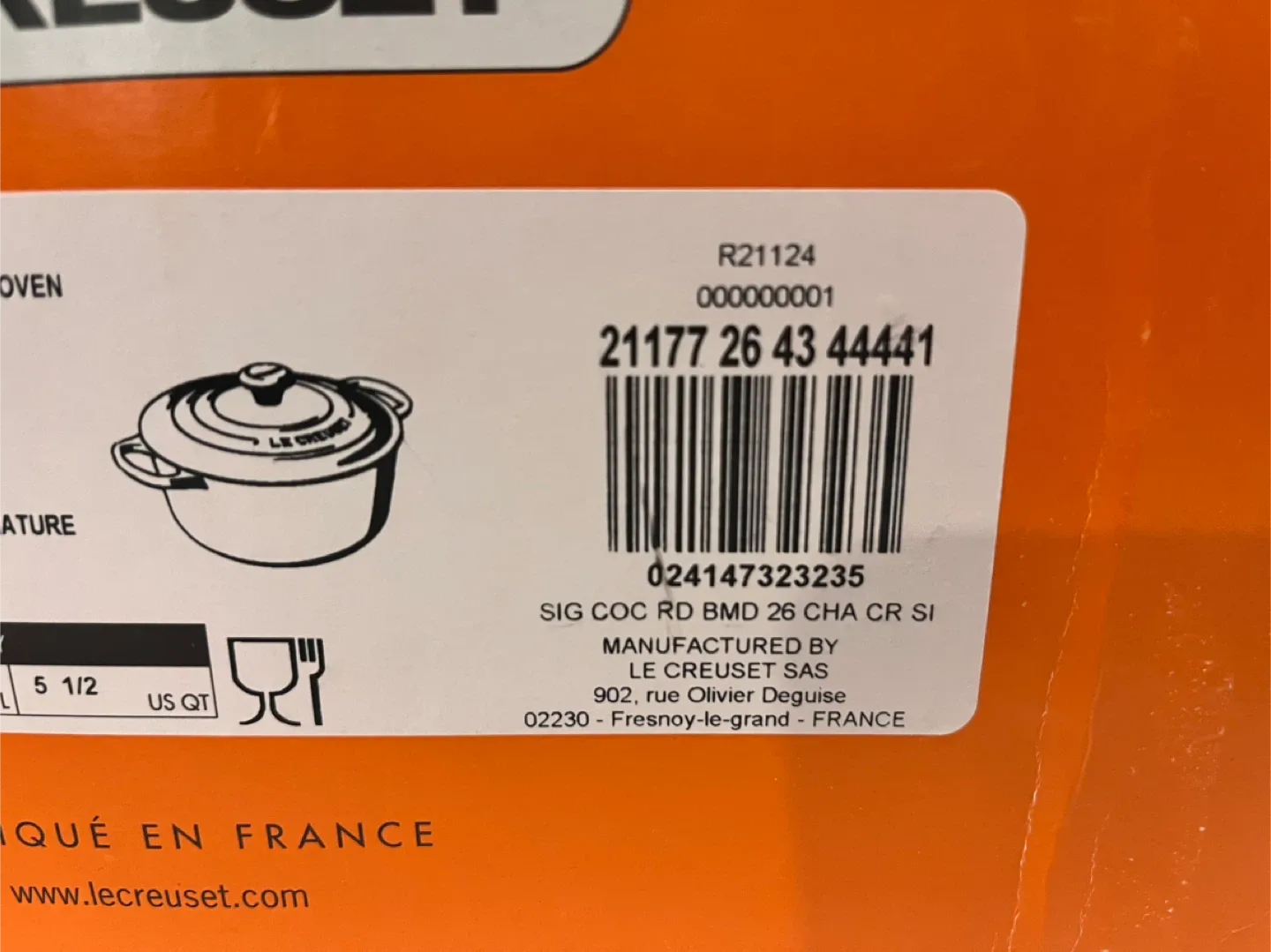 Le Creuset Chambray Round Dutch Oven 5.3 qt image indicator(7)