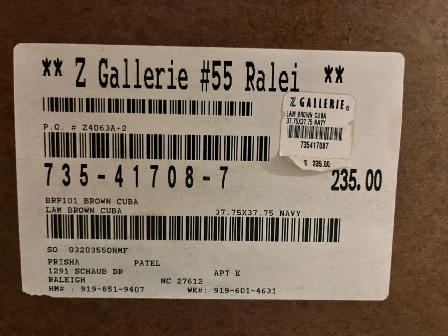 Z Gallerie Lam Brown Cuba Art image indicator(2)