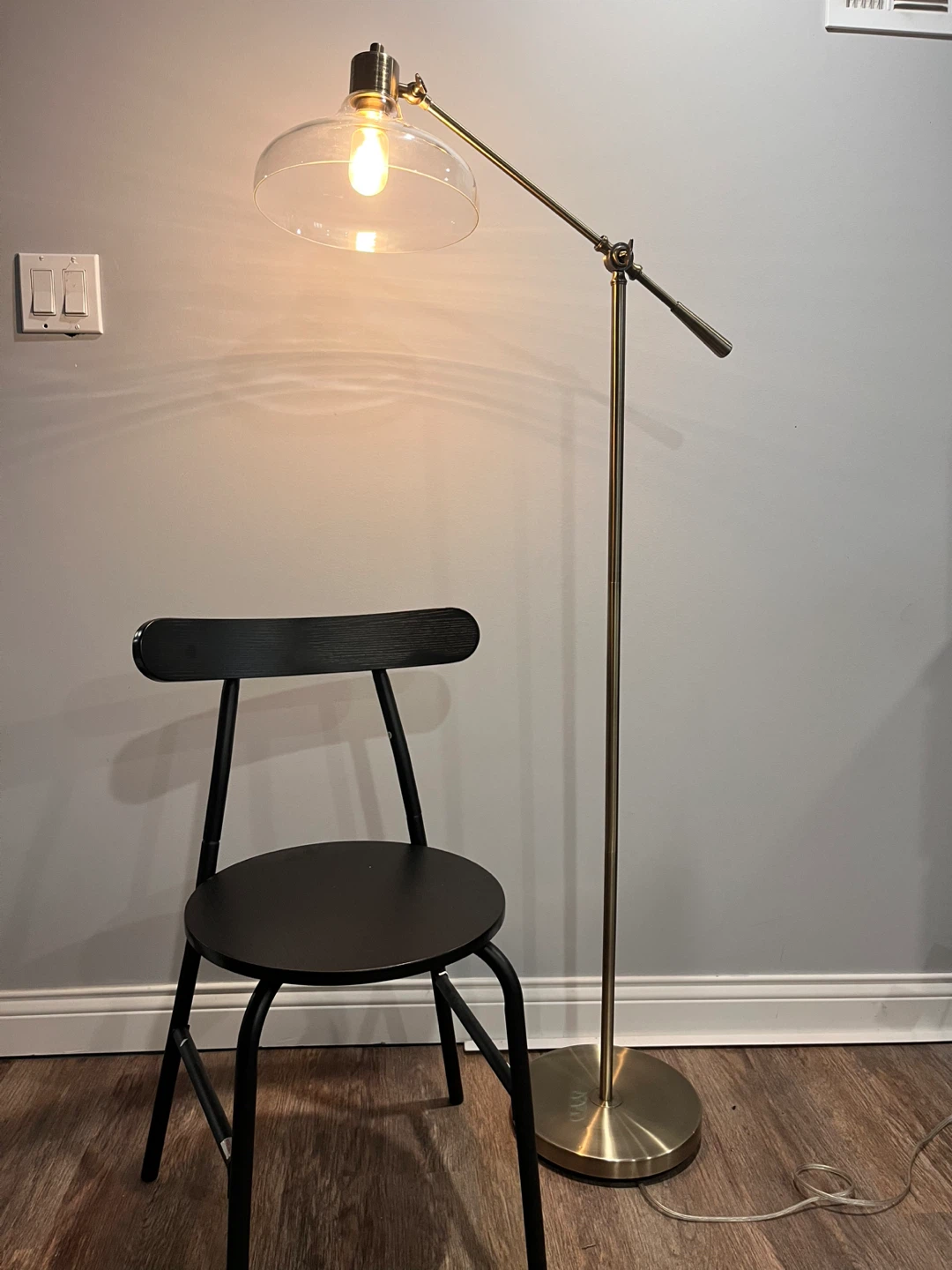 Adjustable Brass Finish Floor Lamp - photo 3