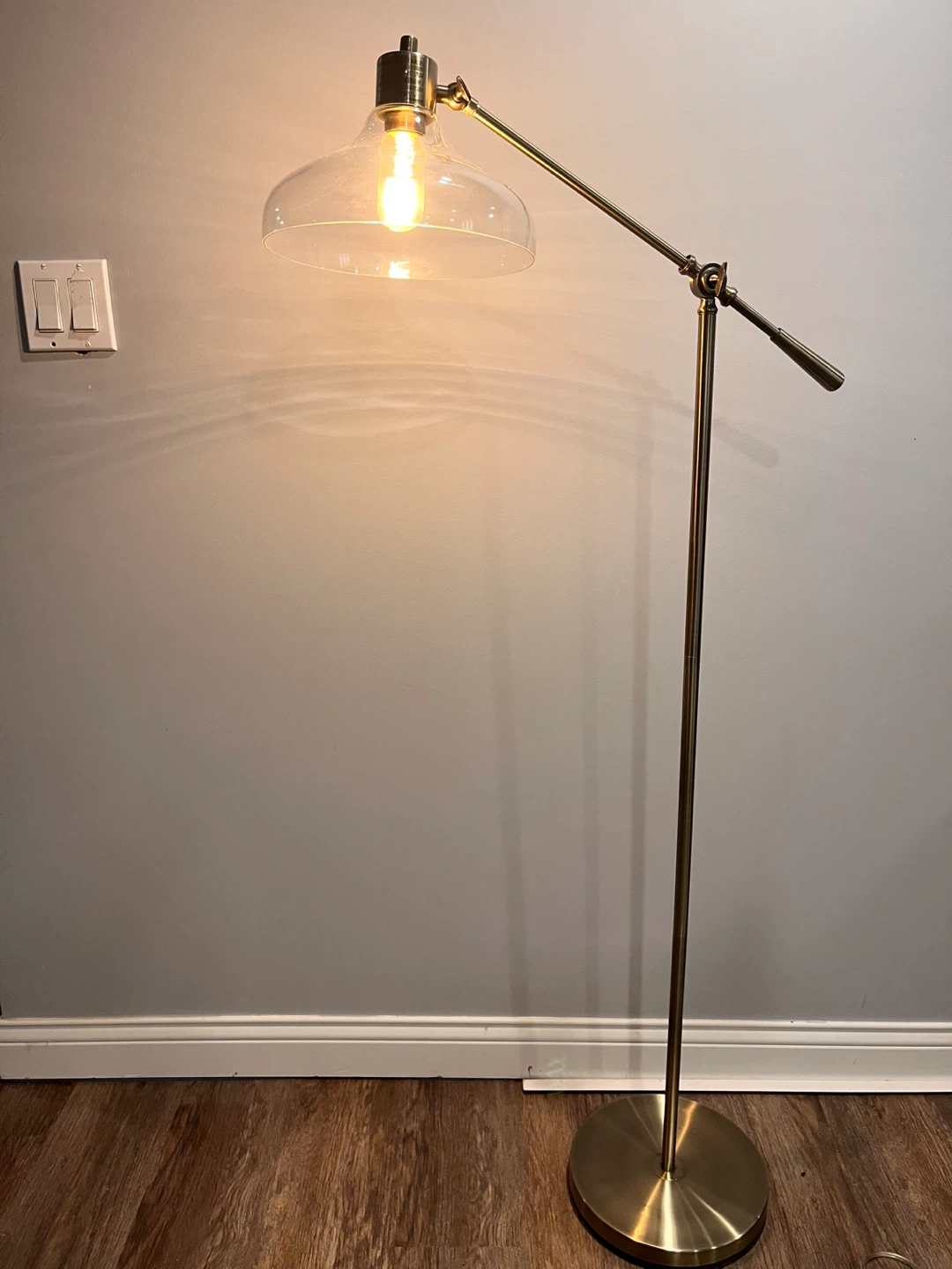 Adjustable Brass Finish Floor Lamp - photo 4