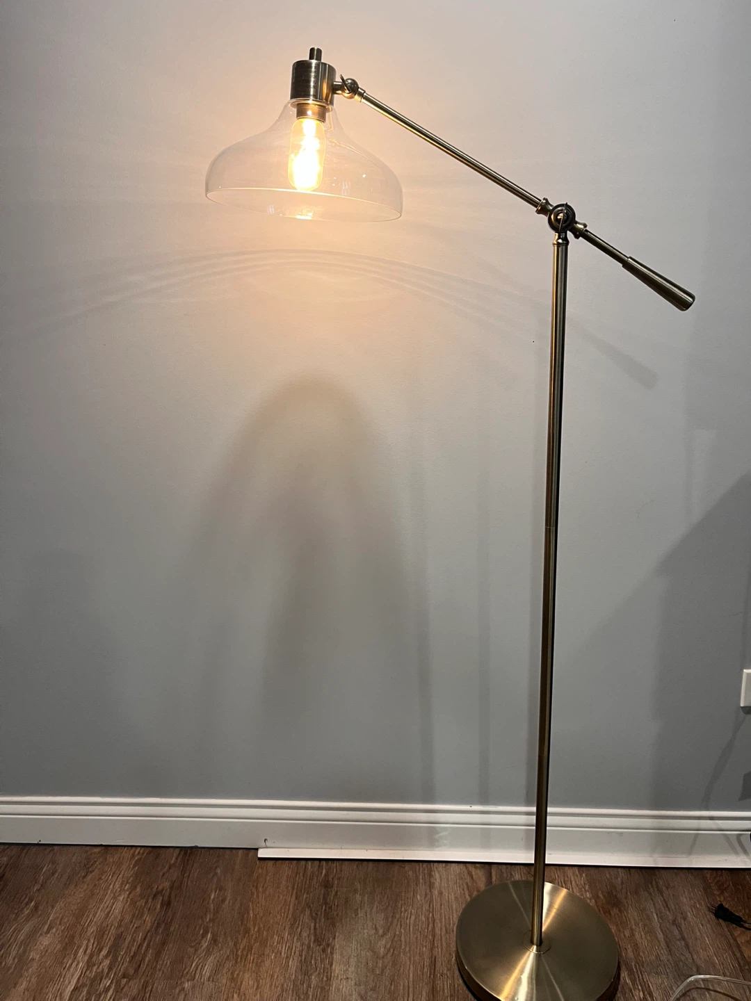 Adjustable Brass Finish Floor Lamp - photo 2