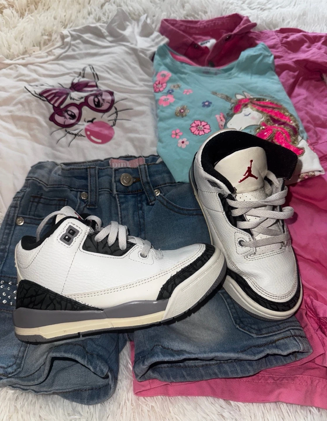 Air Jordan 3 Retro White/Black Size 12c - photo 2