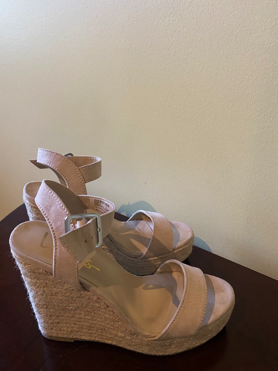 Beige Wedge Sandals 5.5M