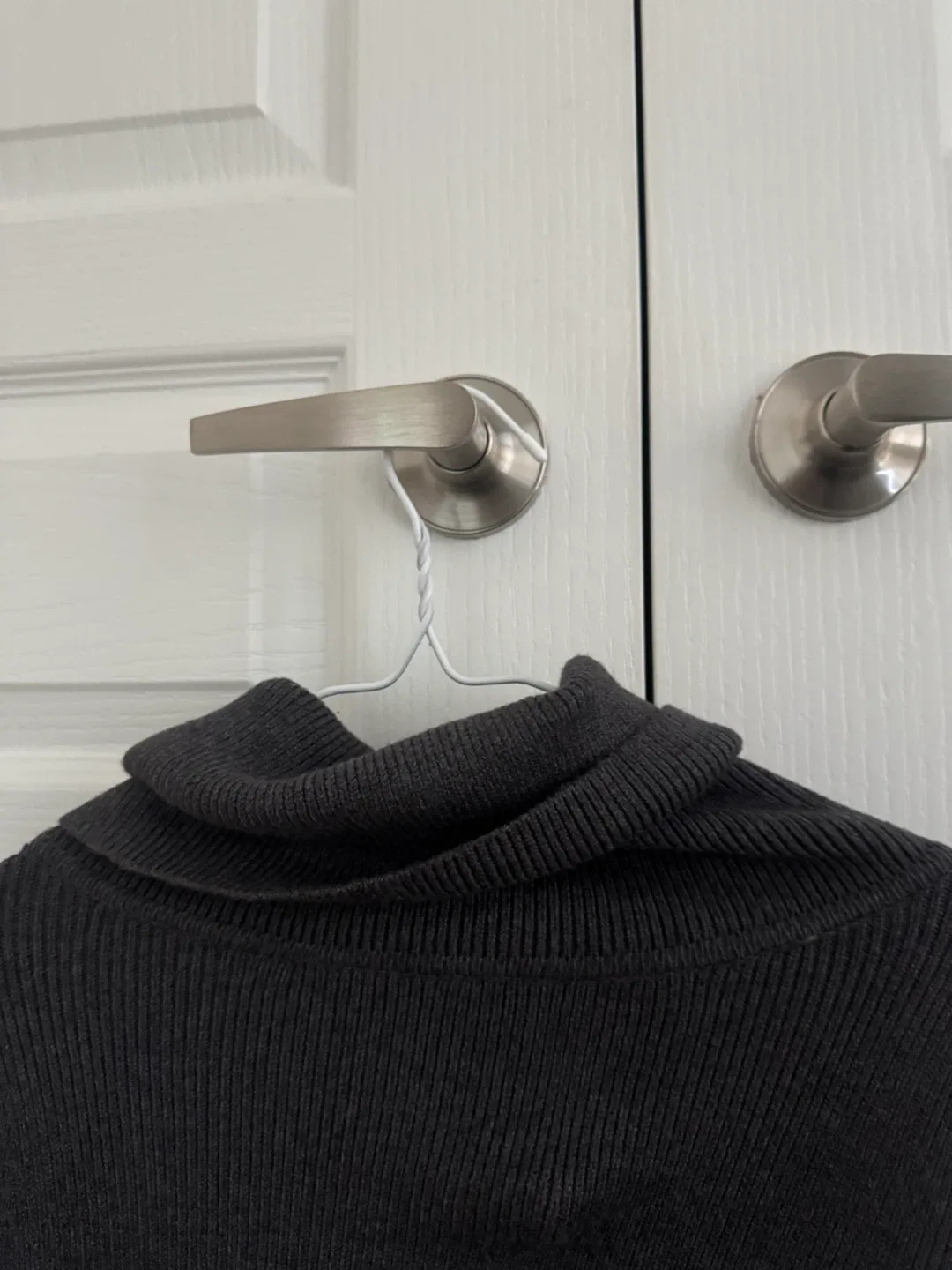 Grey Turtleneck Sweater with Pearl Buttons image indicator(4)