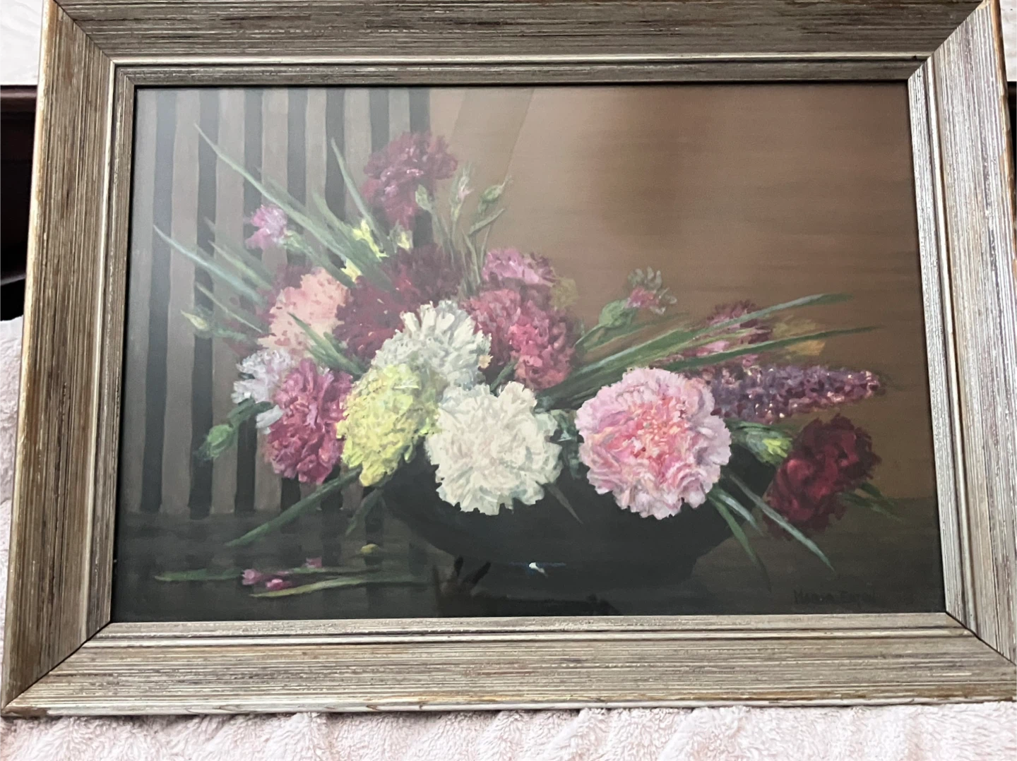 Framed Floral Painting
