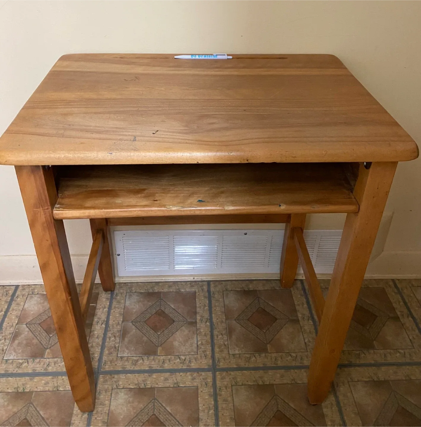 Vintage Wooden School Desk thumbnail