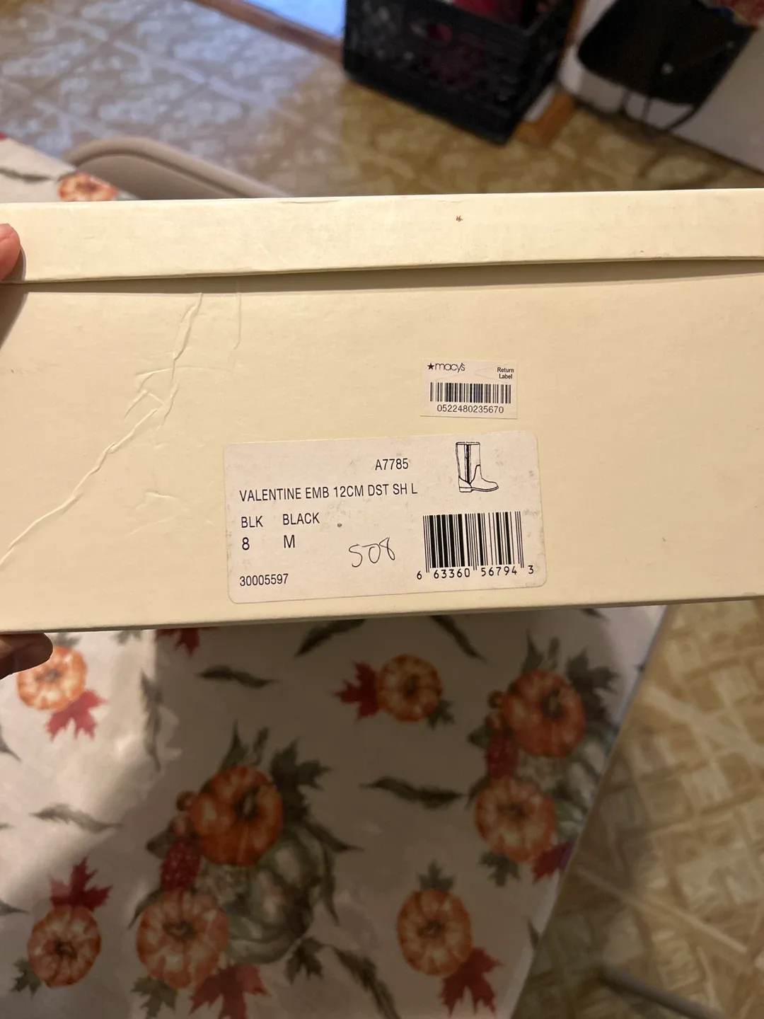 Coach Valentine EMB 12CM DST SH L Black Boots - Size 8 image indicator(2)