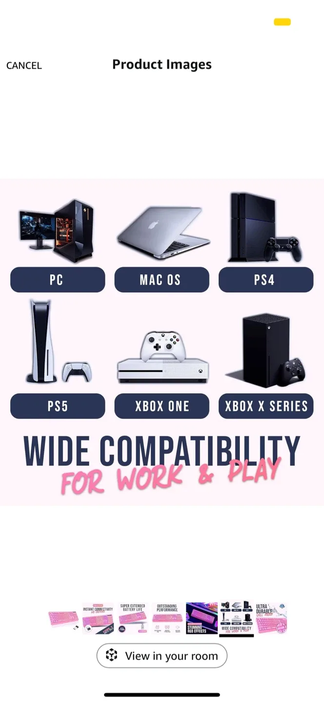 KLIM Chroma Wireless Gaming Keyboard - Pink image indicator(6)