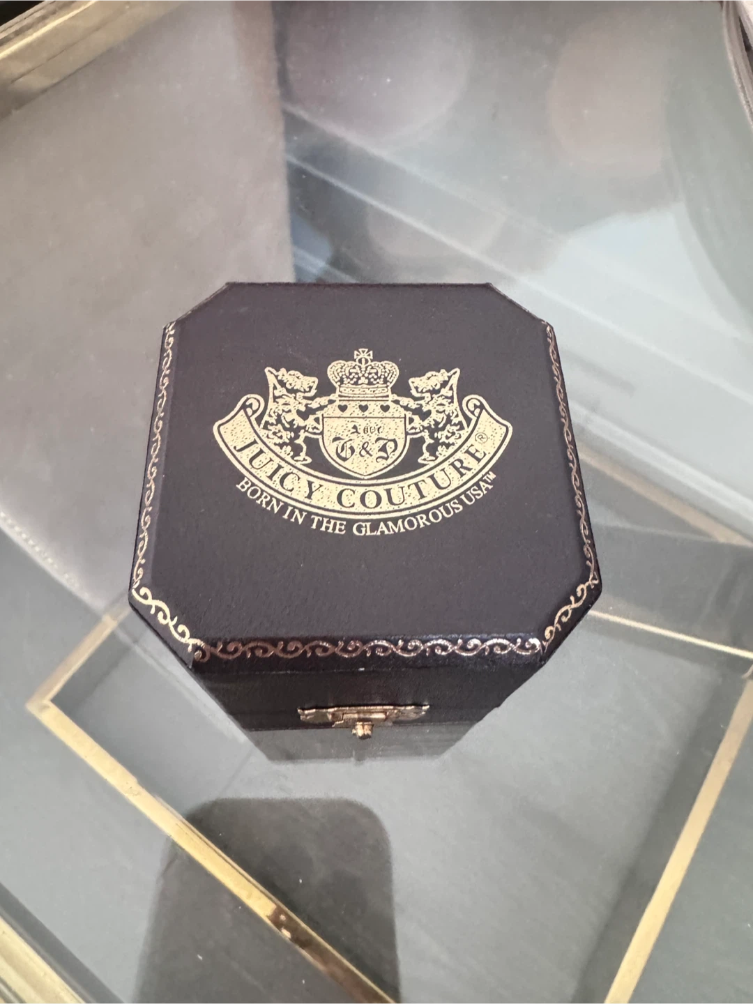Juicy Couture Crown Stud Earrings with Box