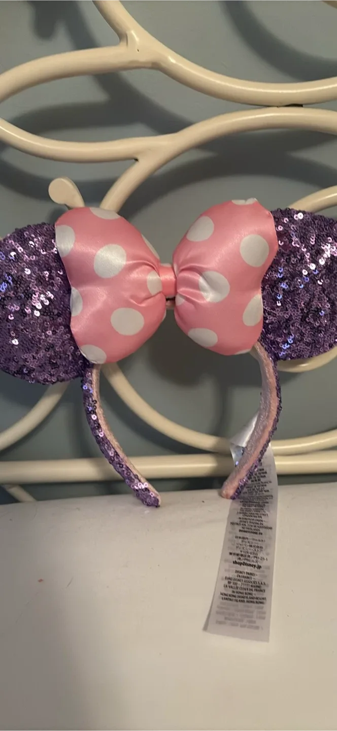 Disney Minnie Mouse Ears - Purple Sequin thumbnail