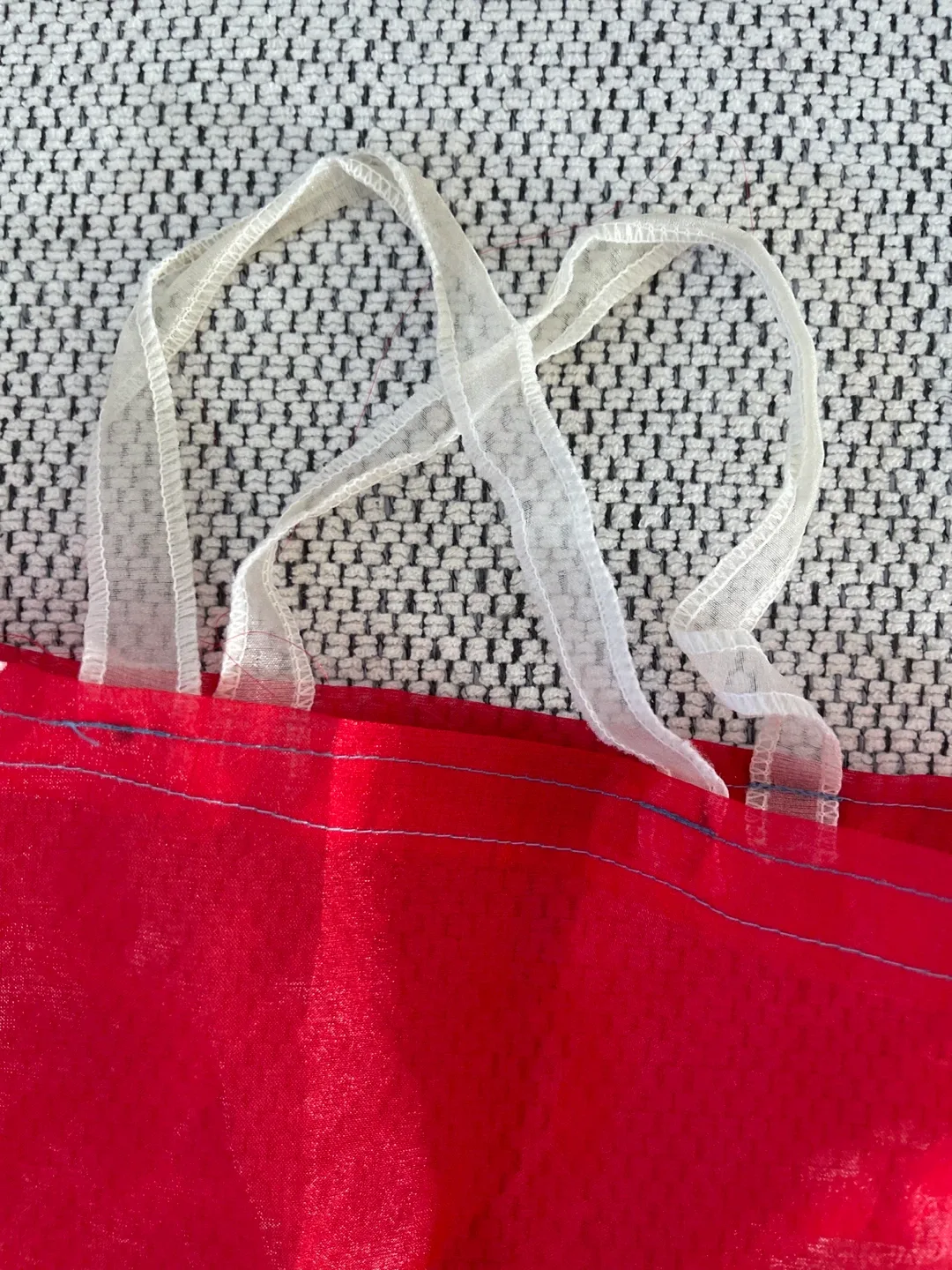 Red Floral Print Tote Bag image indicator(5)