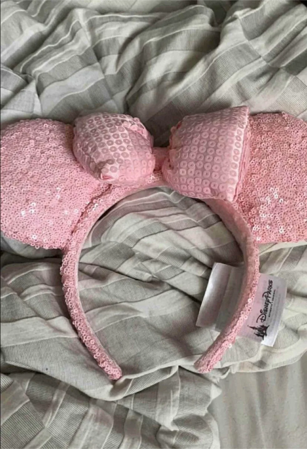 Disney Parks Pink Sequin Minnie Mouse Ears Headband thumbnail