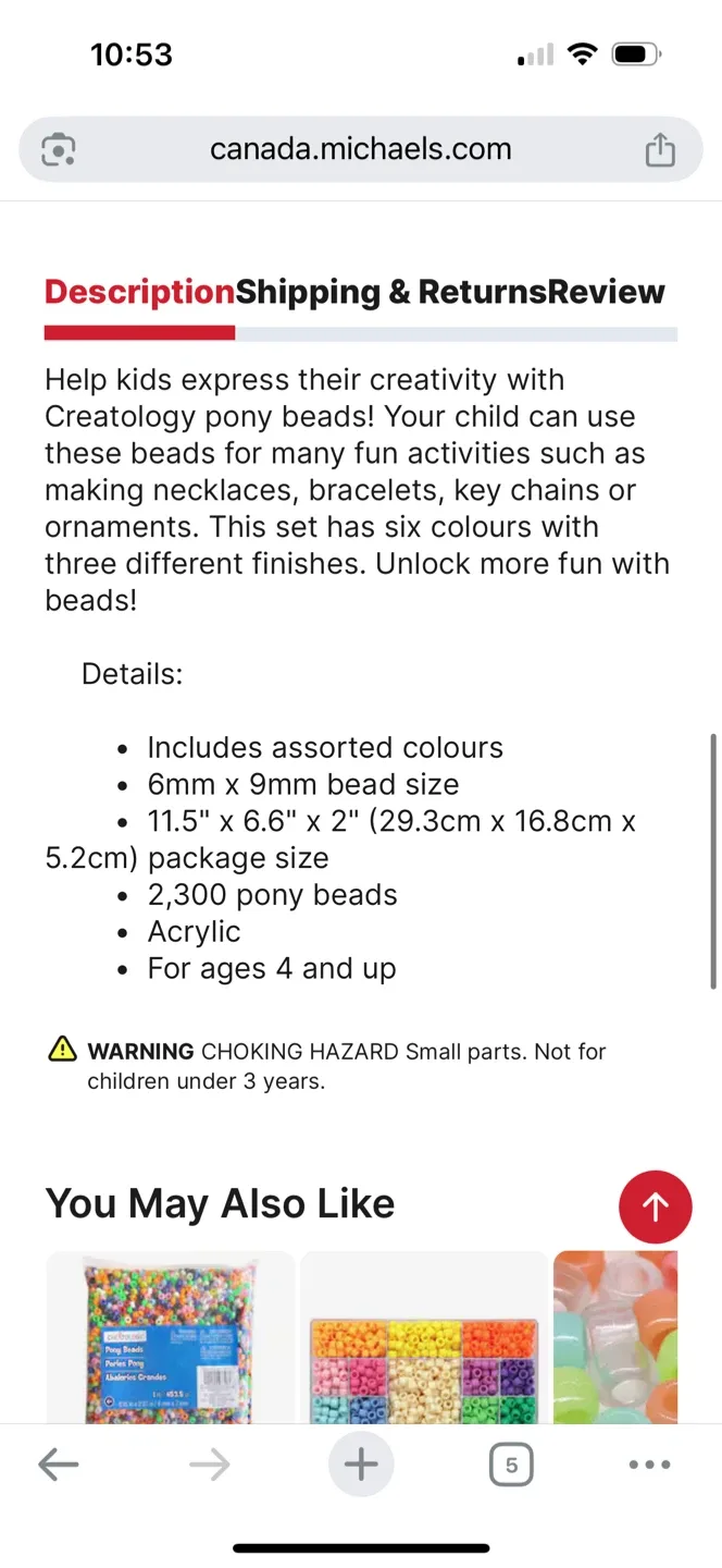 Creatology Rainbow Pony Beads Set - New image indicator(3)