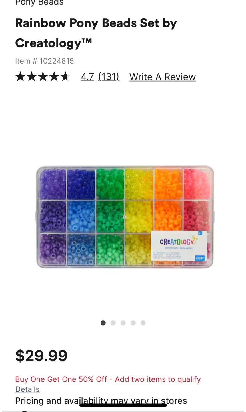 Creatology Rainbow Pony Beads Set - New image indicator(2)