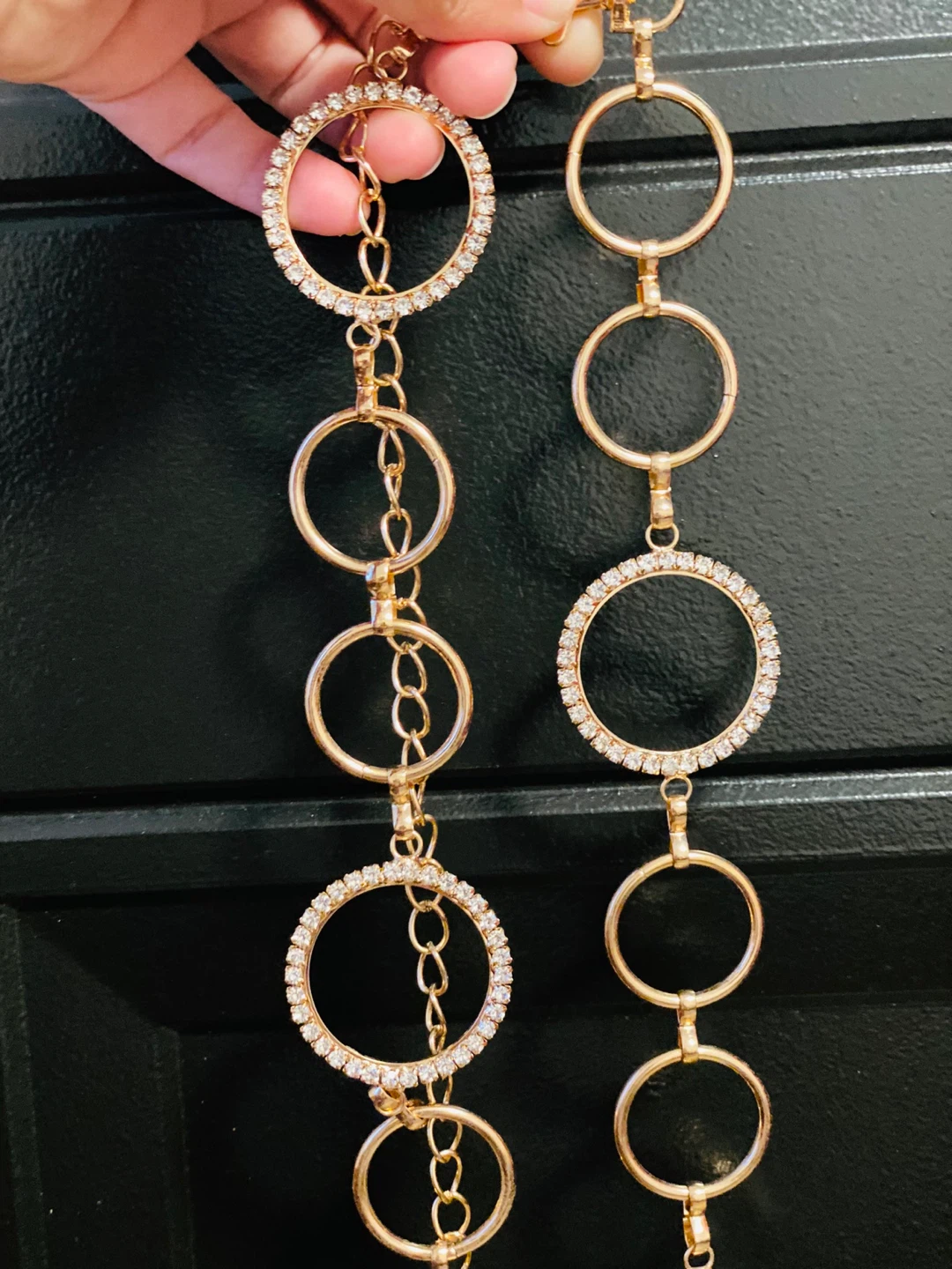 New (unused) Gold tone circle belt - photo 3