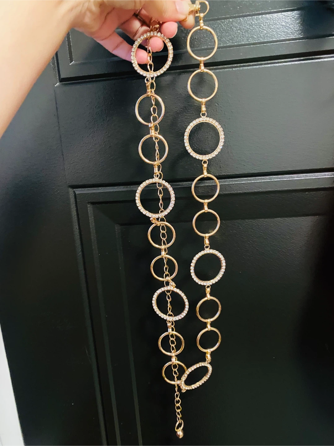 New (unused) Gold tone circle belt - photo 2
