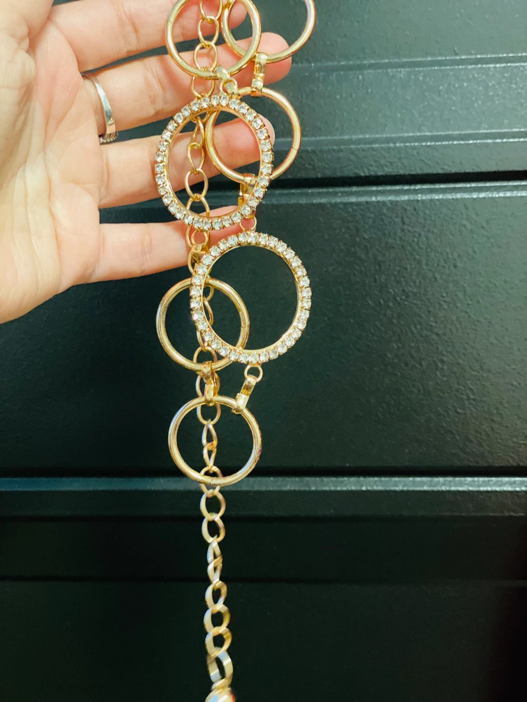 New (unused) Gold tone circle belt - photo 5