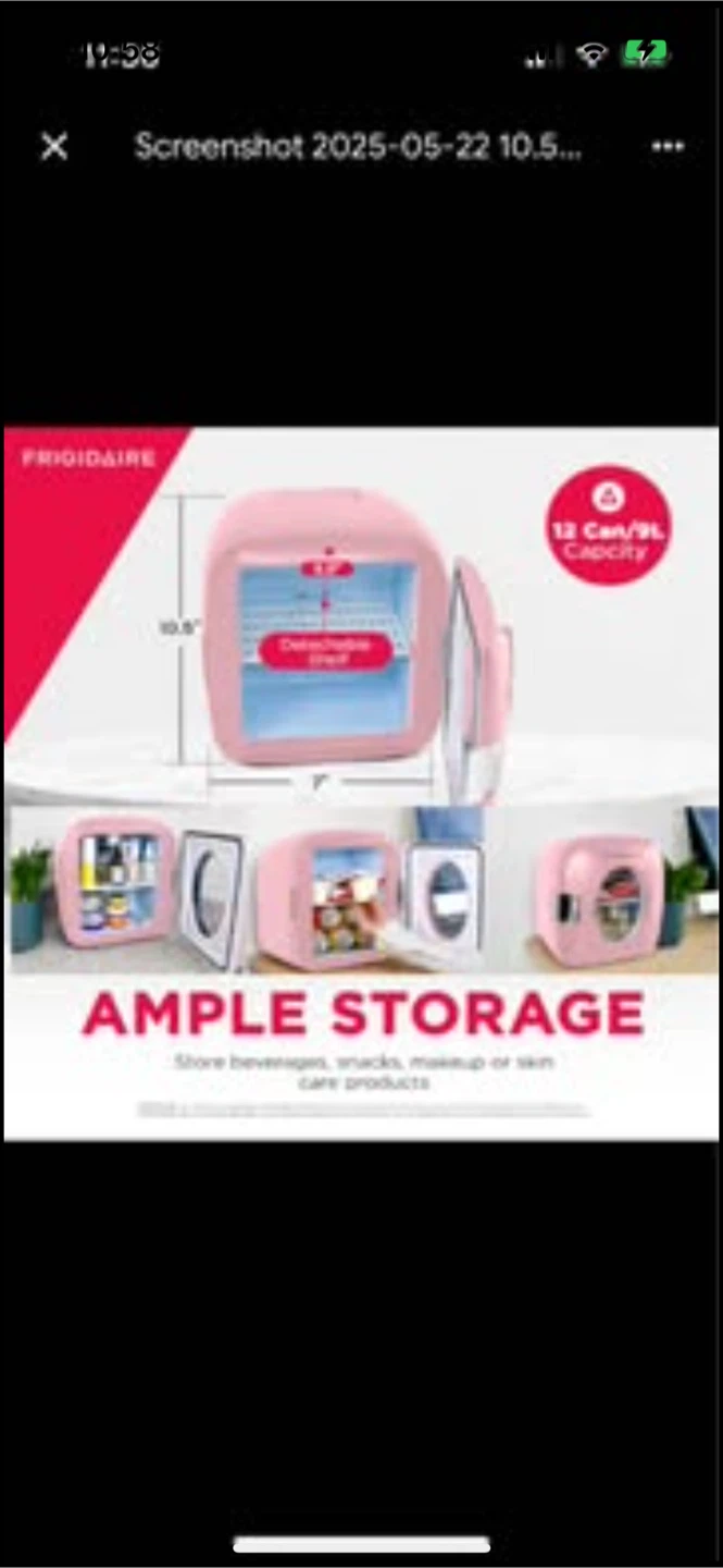 New Frigidaire Retro Mini Fridge - Pink, 12 Can Capacity - photo 4