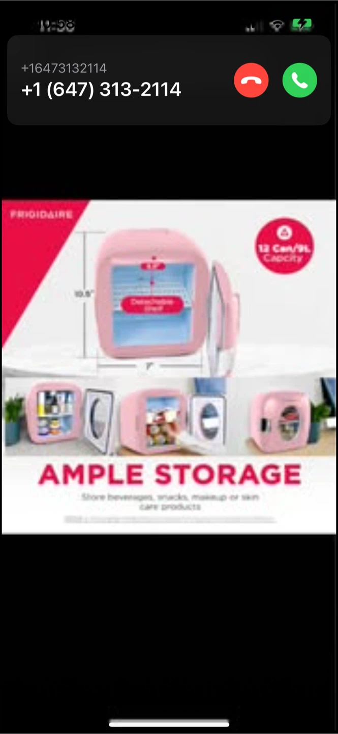New Frigidaire Retro Mini Fridge - Pink, 12 Can Capacity - photo 3