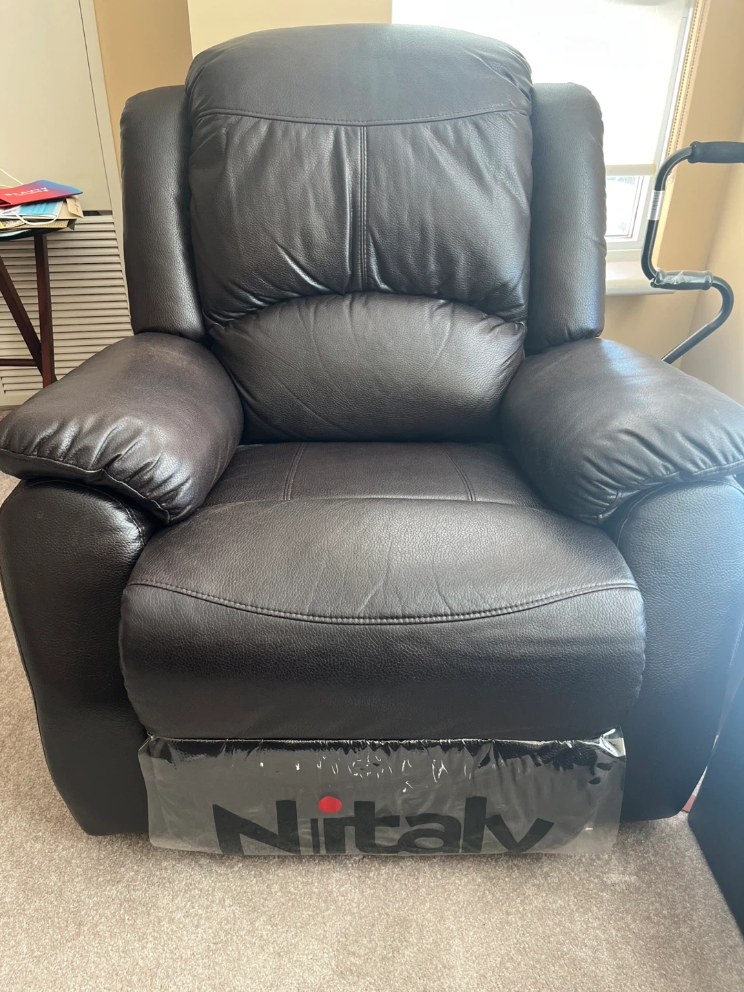 Natuzzi Leather Recliner Chair - Brown
