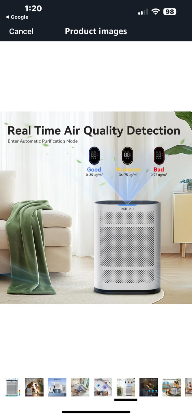 KOIOS Air Purifier - Like New - photo 3