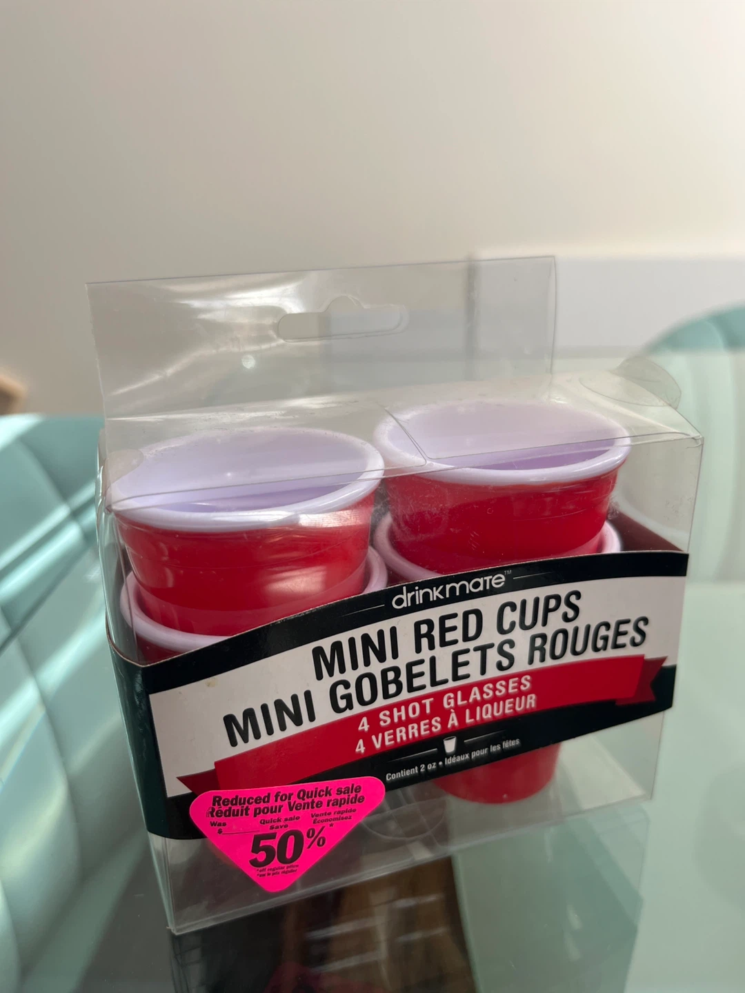 Drinkmate Mini Red Cups - 4 Shot Glasses