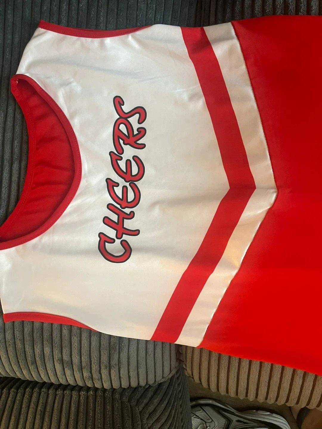 Red Cheers Cheerleader Costume Dress Size L image indicator(3)