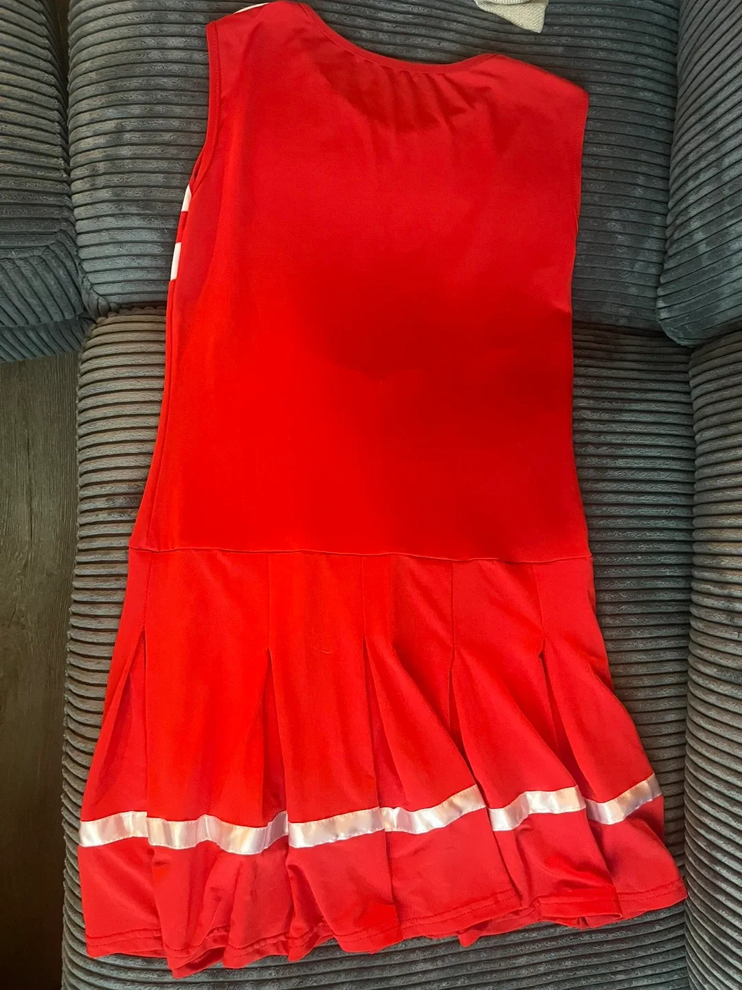 Red Cheers Cheerleader Costume Dress Size L image indicator(5)