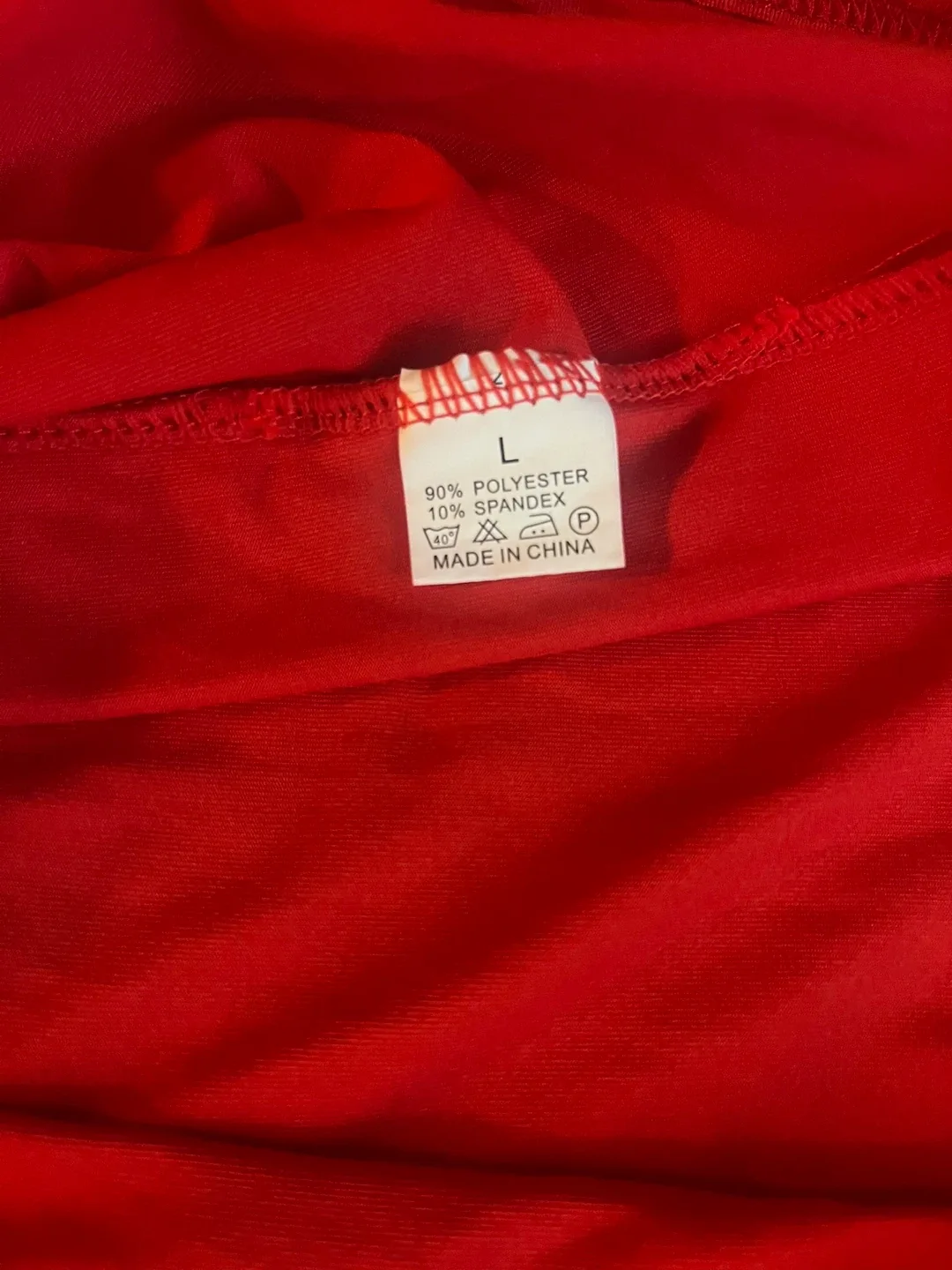 Red Cheers Cheerleader Costume Dress Size L image indicator(4)