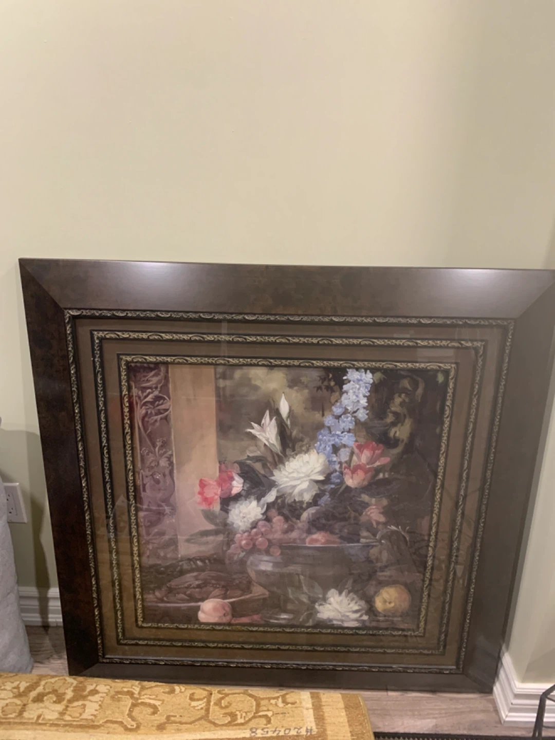 Framed Floral Still Life Painting