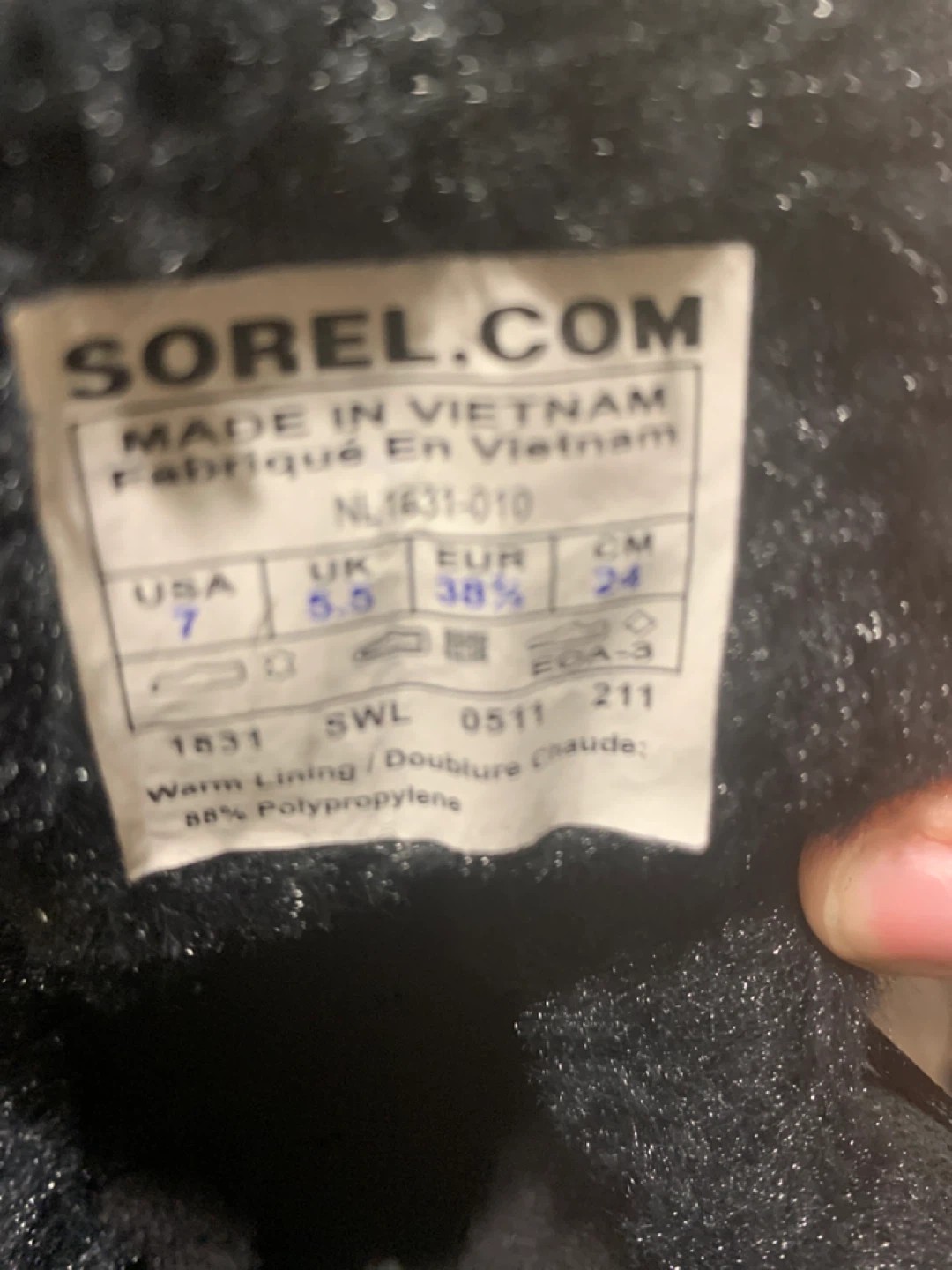 Sorel Black Winter Boots - Size 7 - photo 3