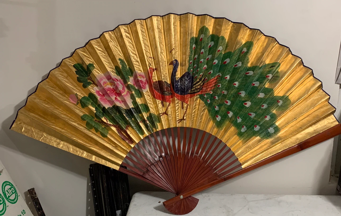 Large Decorative Peacock Fan