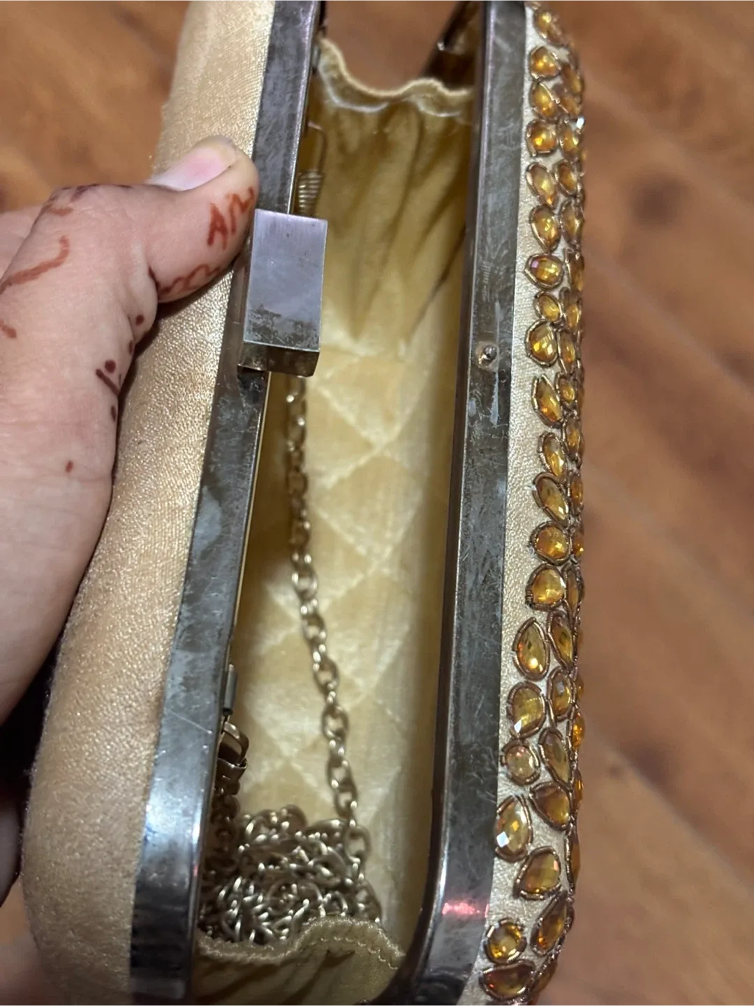 Gold Embellished Clutch image indicator(3)