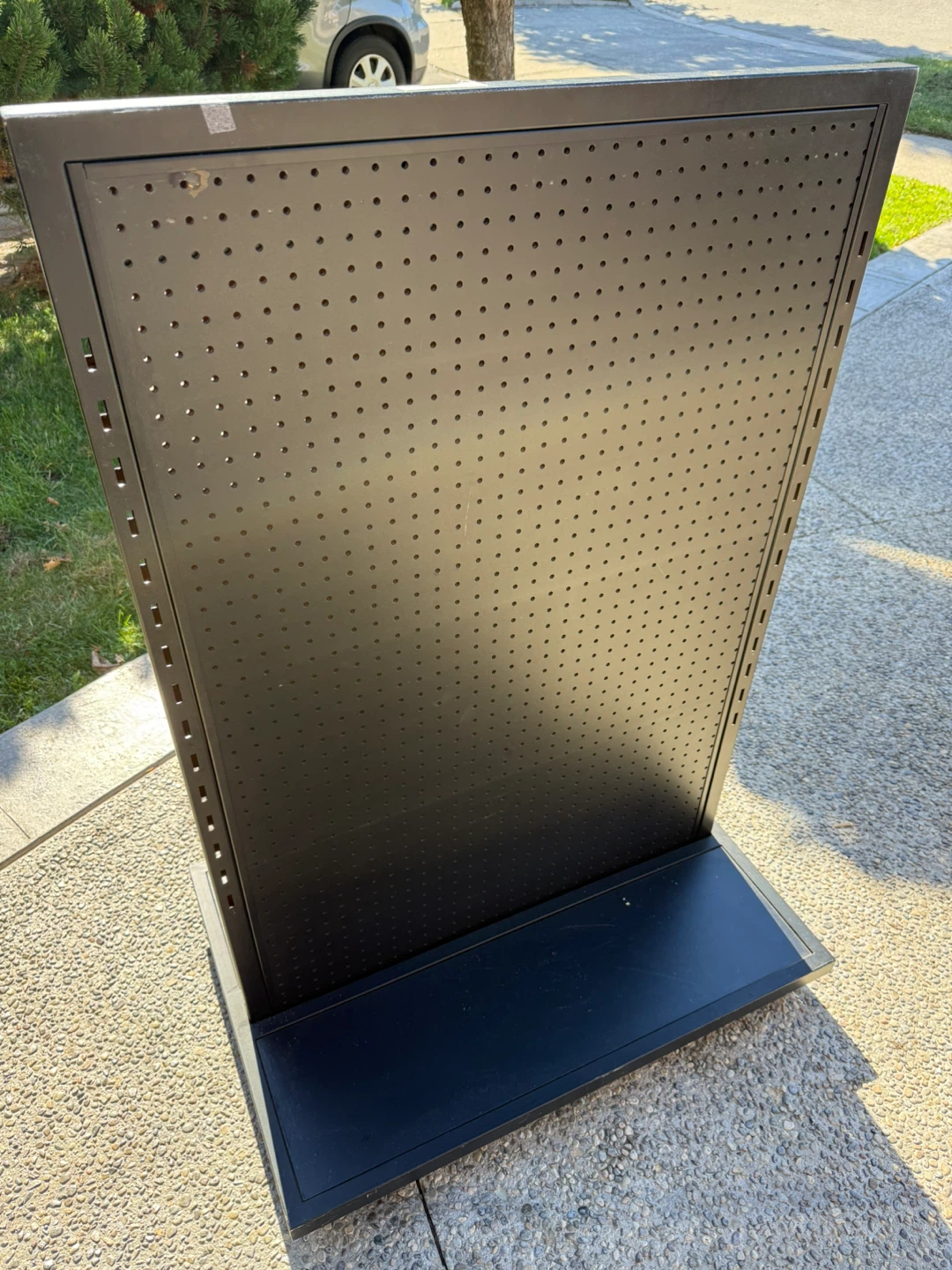 Black Pegboard Display Stand