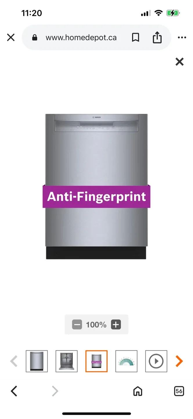 New Bosch Dishwasher - Anti-Fingerprint Stainless Steel image indicator(3)