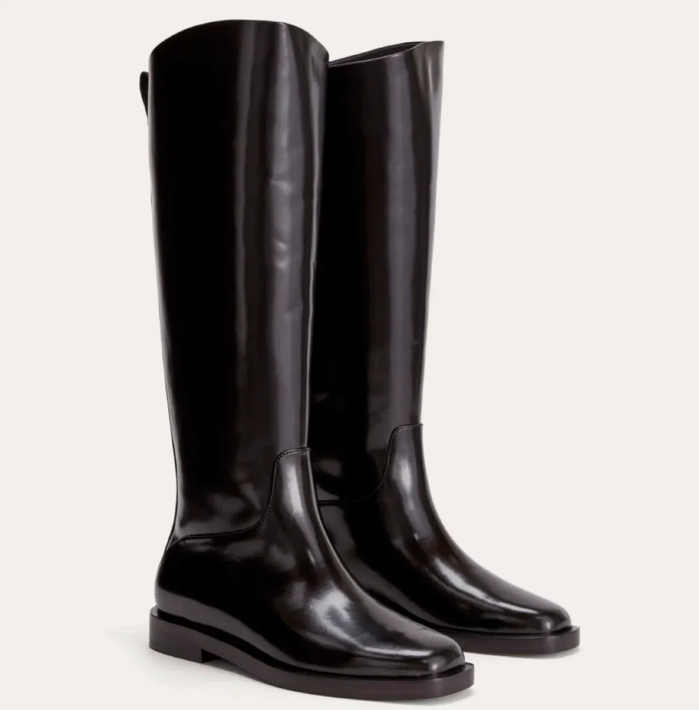 NEW Black Knee-High Everlane Riding Boots image indicator(6)