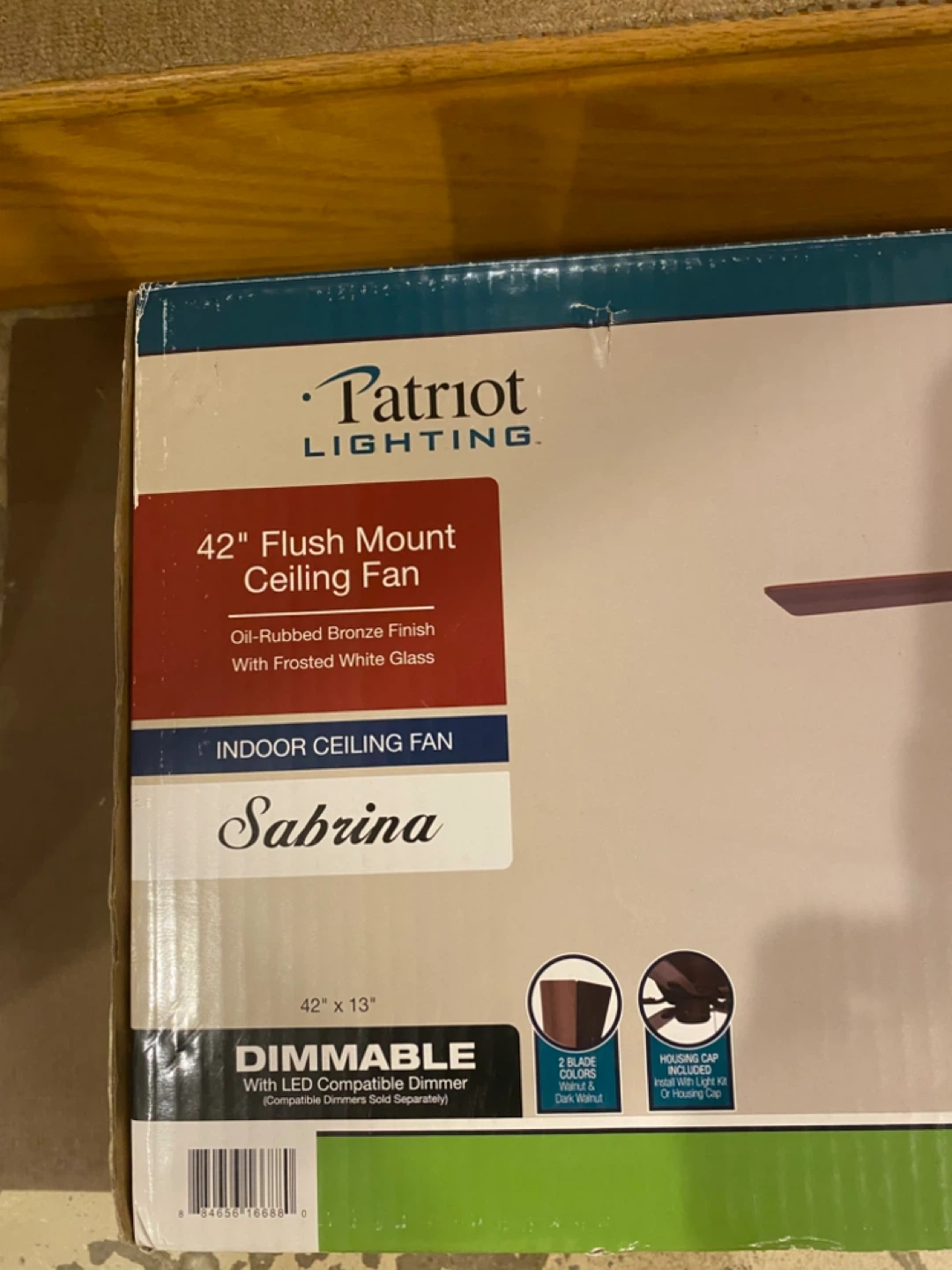 Patriot Lighting Sabrina 42" Ceiling Fan - New in Box - photo 4