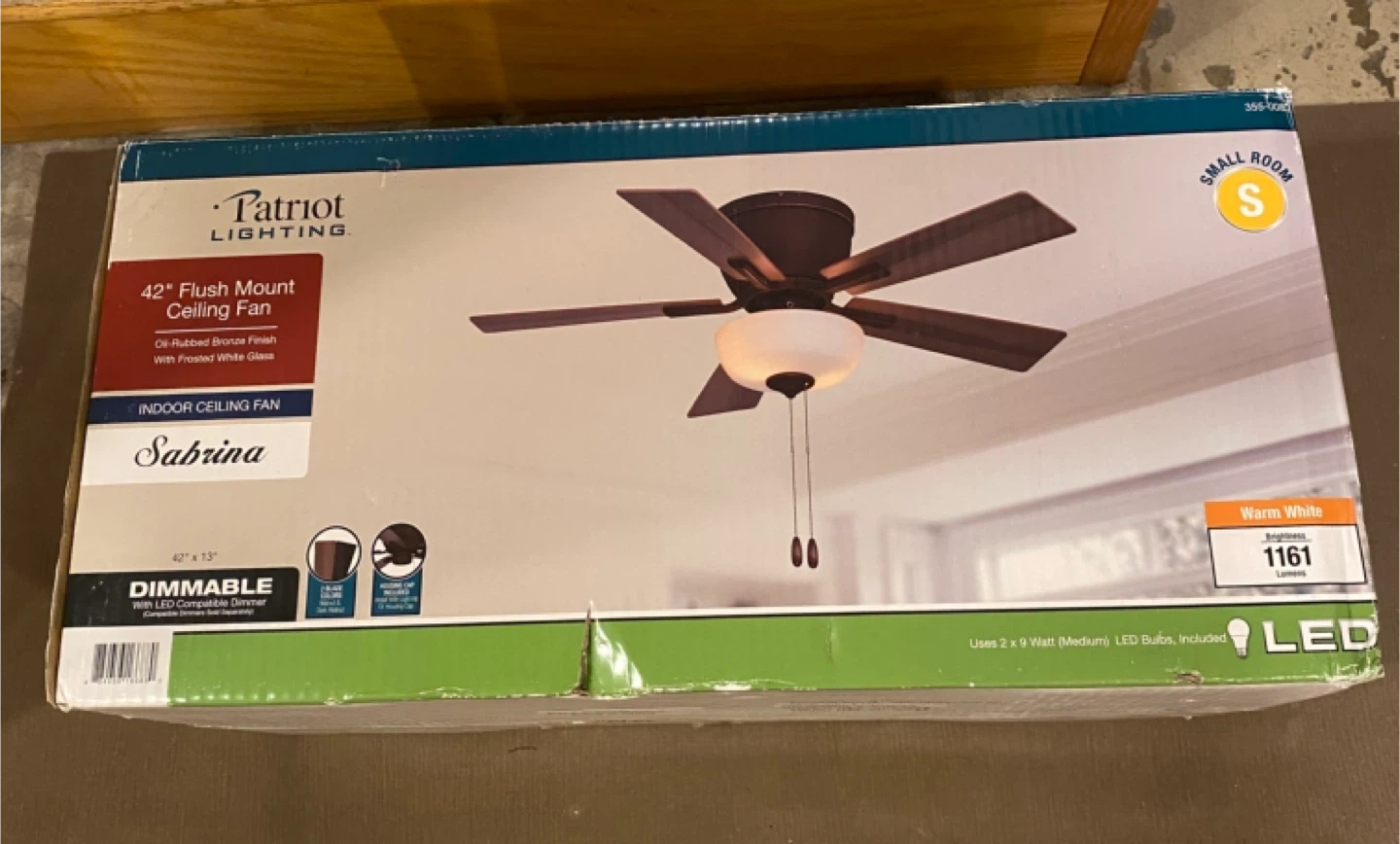 Patriot Lighting Sabrina 42" Ceiling Fan - New in Box - photo 2